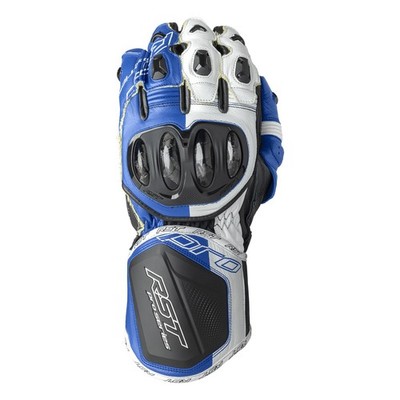RST GP D30 schwarz/blau Rennbahn Sport Leder Motorrad Handschuhe 2XL