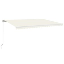 Manual Retractable Awning Shelter Outdoor Awning Folding Arm with LED vidaXL