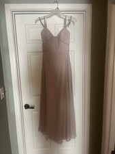 Hayley Paige Occasions Formal Dress Maxi Blush Champagne Neutral Size 6