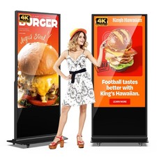 65 Inch 4K Digital Signage Display,Indoor Floor Standing TouchScreen