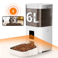 Smart Automatic Pet Feeder 6L with 1080P Camera App Control 2-Way Audio Cat Dog