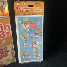 NEW Vintage Hallmark Rainbow Brite Stickers Starlite Twink Sealed 4 Sheets Pack