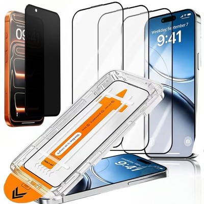 Panzerfolie Blickschutz Display Schutzglas iPhone 17 16 15 14 13 12 11 Pro Max +