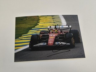LEWIS HAMILTON SIGNED 2025 SCUDERIA FERRARI F1 13x18 SEASON 2025