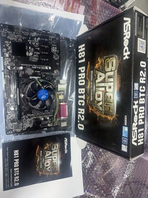 ASRock H81 Pro BTC R2.0 Motherboard CPU Cooler 4GB DDR3 Bundle