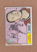 1968-69 TOPPS HOCKEY PIERRE PILOTE #124 MAPLE LEAFS POOR/FAIR *A47313