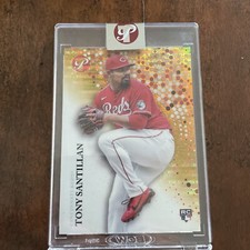 2022 TOPPS PRISTINE #247 TONY SANTILLAN ROOKIE GOLD REFRACTOR /50 REDS RC Sealed