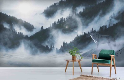 3D Mountain Forest Wolf Nature Wallpaper Wall Murals Removable Wallpaper