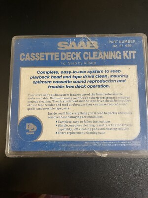 #ad SAAB Cassette Deck Cleaning Kit New In box $8.00