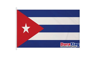 KUBA KARIBIK 5X3 HOCHWERTIGE FAHNE (150cm X 90cm) DURAFLAG mit CLIPS / HAKEN