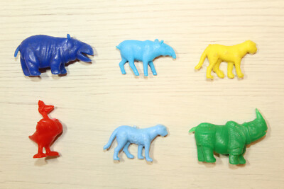 DUNKIN 6 FIGURAS DIFERENTES ''SERIE ANIMALES ZOO'' ORIGINALES SPAIN AÑOS 80