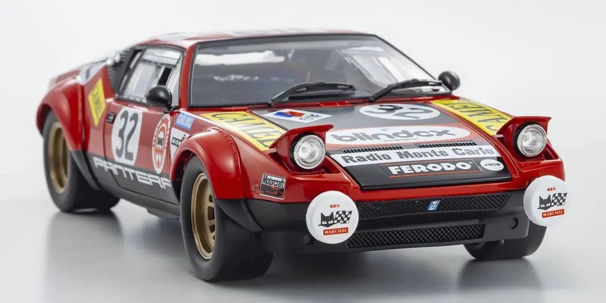 京商 - 京商 1/18 De Tomaso Pantera 1972 LM #32 KYOSHO 1/18 Scale De Tomaso Pantera 1972 LM #32 Red Black