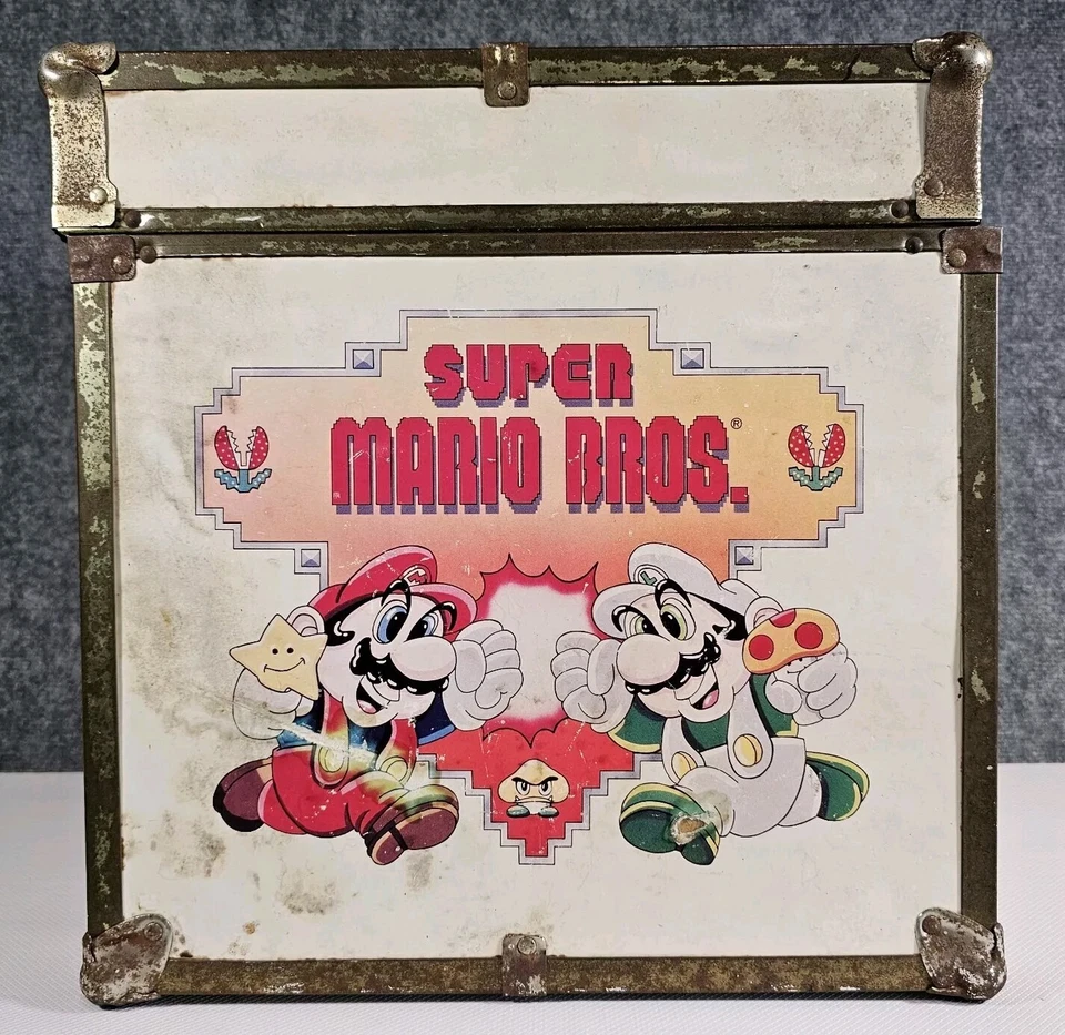ULTRA RARE 80s Vintage Nintendo Super Mario Zelda Wood Box Toy Chest Storage NES - Image 3 of 4