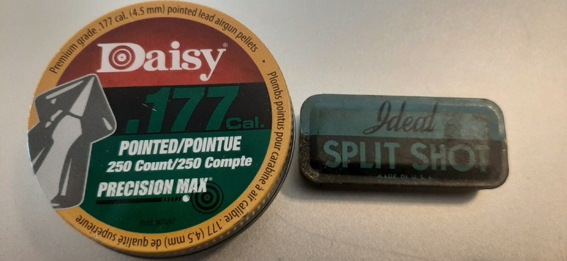 Daisy Pointed PRECISION MAX Pellets .177 Tin of 250 Count/ Ideal Split Shot 