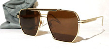 Sojos SJ1161 Gold Square Aviator Sunglasses 59-14-145 Good preowned condition