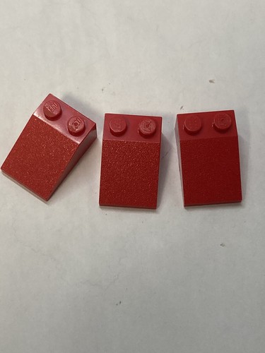 LEGO Parts Angle Slope Roofing Red Bricks/Blocks Lot of 3