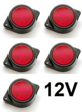 #12V LED 5x Rear Marker Round Marker Lights for Lorry Bus Caravan Camper Van Car