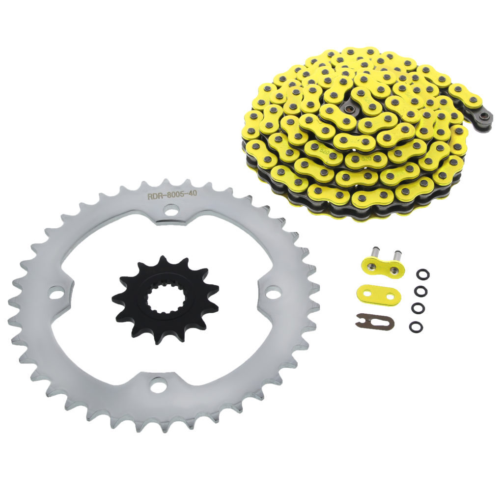 Yellow ORing Chain & Silver Sprocket 13/40 102L 122013 Yamaha YFZ450R