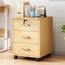 3 Drawers Filing Cabinet Home Office Mobile File Storage Organizer Under Desk