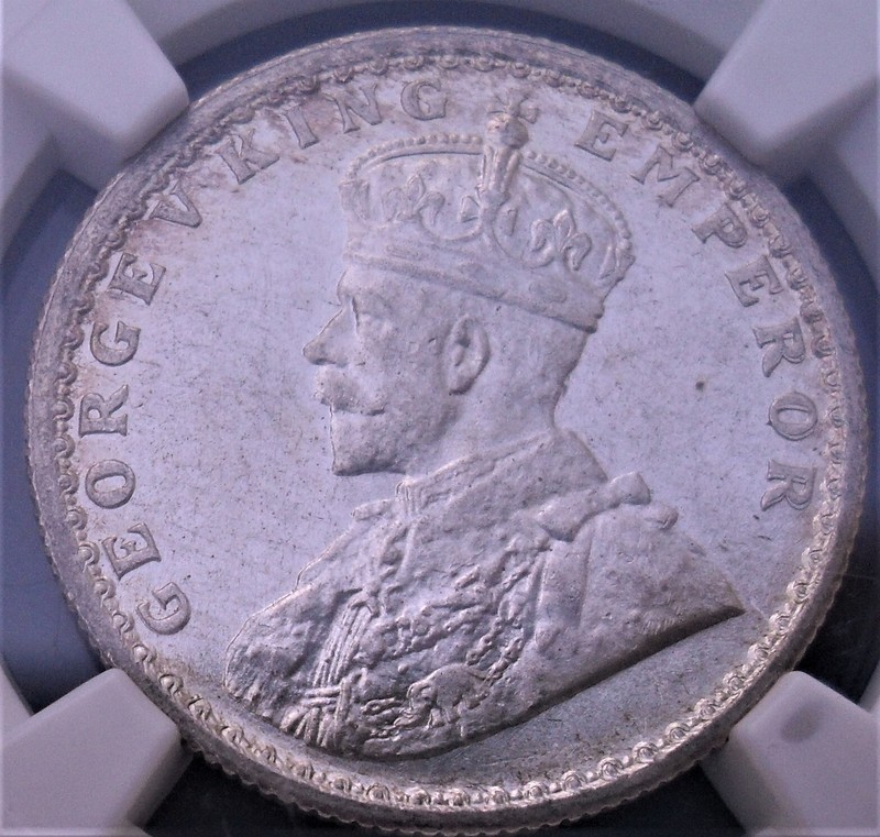 1936 (c) India 1/2 Rupee ,  NGC MS 64 , nice  silver  coin     # 1399, 39-19