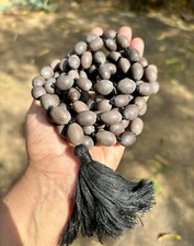KAMAL GATTA  Lotus Seed Original Mala ROSARY 108 Bead 68 inch Prayer Beads Black