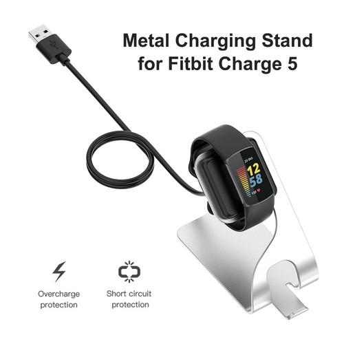 Do Fitbit Luxe / Fitbit Charge 5 Watch Ładowarka Stacja dokująca Smartwatch Zasilacz Baza - Zdjęcie 18 z 18