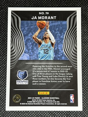 2021-22 Panini Illusions Basketball JA MORANT #79 EMERALD Memphis