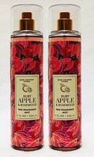 2 Bath  Body Works RUBY APPLE ROSEWOOD Fine Fragrance Mist Body Spray 8 oz