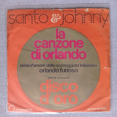 Santo & Johnny   La Canzone Di Orlando / Am I Blue Vinyl 7'' Single 45 RPM Chanso