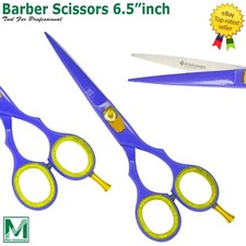 Barber Hair Cutting Scissors 6.5"   Purple with Gold Screw  Finger Rest