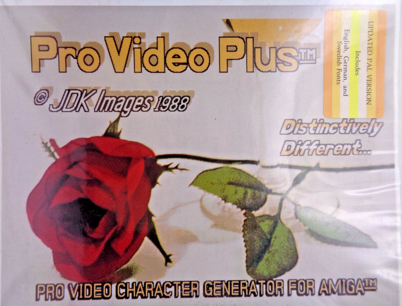 COMMODORE AMIGA -- PRO VIDEO PLUS (SHEREFF SYSTEMS)