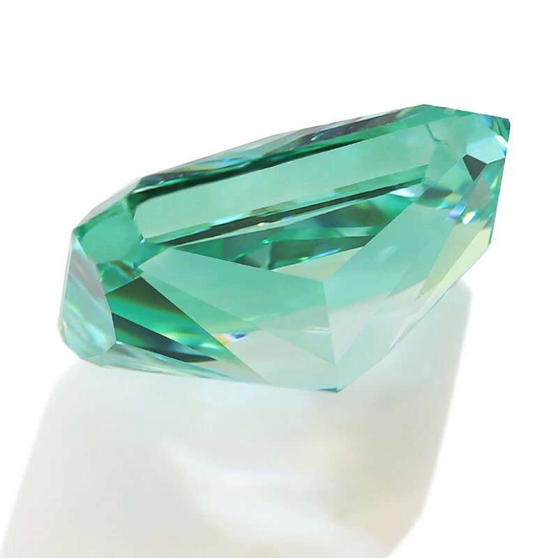 AAAAA Crushed Ice Cut CZ Radiant Paraiba A Cubic Zirconia Manual Loose Gemstone - Image 4 of 4