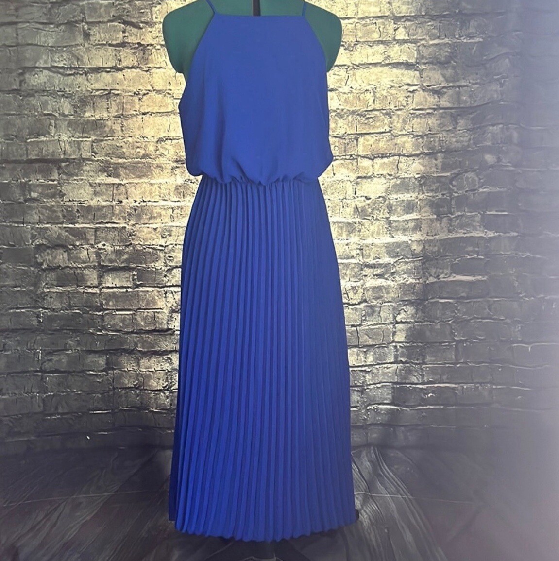 Sam Edelman Pleat Skirt Halter Dress in royal blue SZ Small NWT Sam Edelman Pleat Skirt Halter Dress in royal blue SZ Small NWT