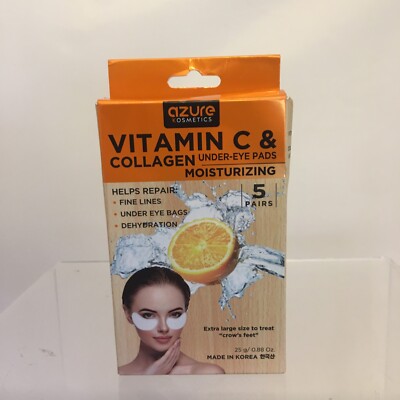 (5) AZURE Collagen & Vitamin C Hydrating Under Eye Pads - Rejuvenating Eye Mask
