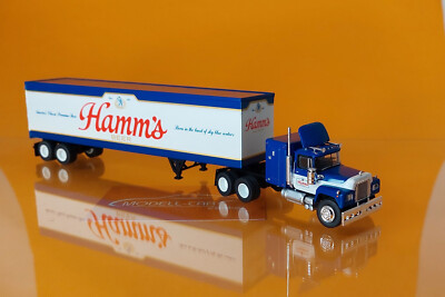 Brekina 85811 Mack RS 700 Koffer-Sattelzug ''Hamm's Beer'' 1:87 NEU