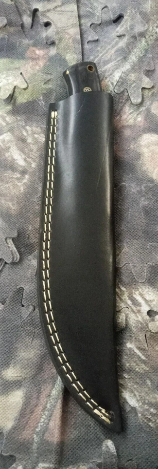 Cuchillo de caza hecho a mano CFK 1095 con mango y funda Micarta Foto 3 de 4