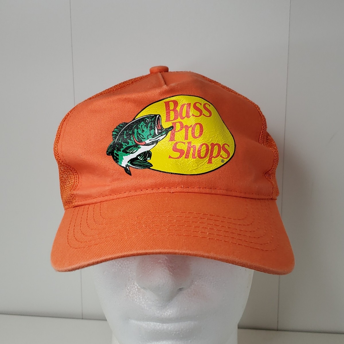BASS PRO SHOPS Snapback Trucker Hat Orange Mesh Cap