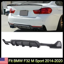 For BMW F32 F33 F36 2014-2020 M Sport Rear Bumper Diffuser Lip Carbon Fiber Look