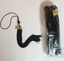 10 Pack Black Goth Color Graduation Tassel With Gold Date Drop 2023 NEW