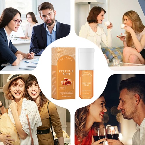 10ml Caramel Vanilla Perfume Mist Caramel Scented Perfume Spray Natural Retentio - Foto 11 di 11