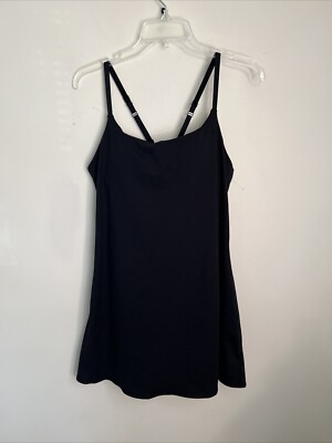 Danskins Women's M Activewear Dress Shorts Built-In Bra Black NWOT