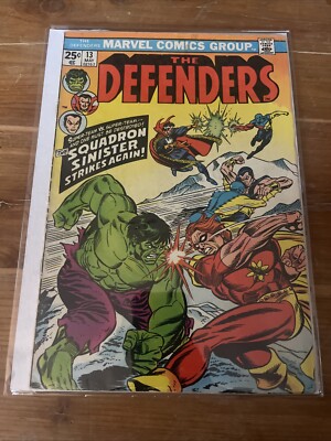 Marvel The Defenders Issue #13 Comic Squadron Sinsiter 1st App Nebulon X1