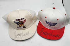 Lot of 2 Bobby Unser Autographed Auto Signed Snapback Hats ADT Auction Racing