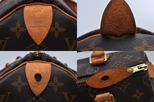 Authentic Louis Vuitton Monogram Speedy 25 Boston Hand Bag M41528 LV 1376M - Picture 6 of 10