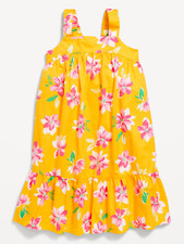 NWT Old Navy Girls Sleeveless Dress Yellow Floral Size M,XL