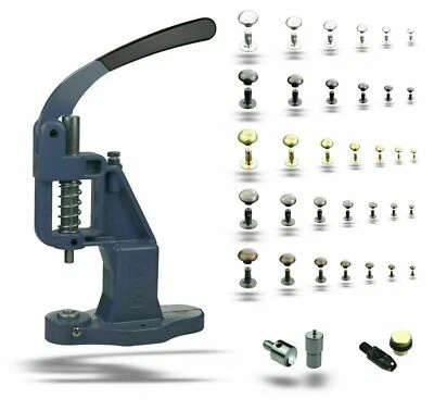 OSEN24.STORE® Nietenpresse, Hohlnieten Halbkugel, rostfrei Messing, Hohlnieten Werkzeug Nieten