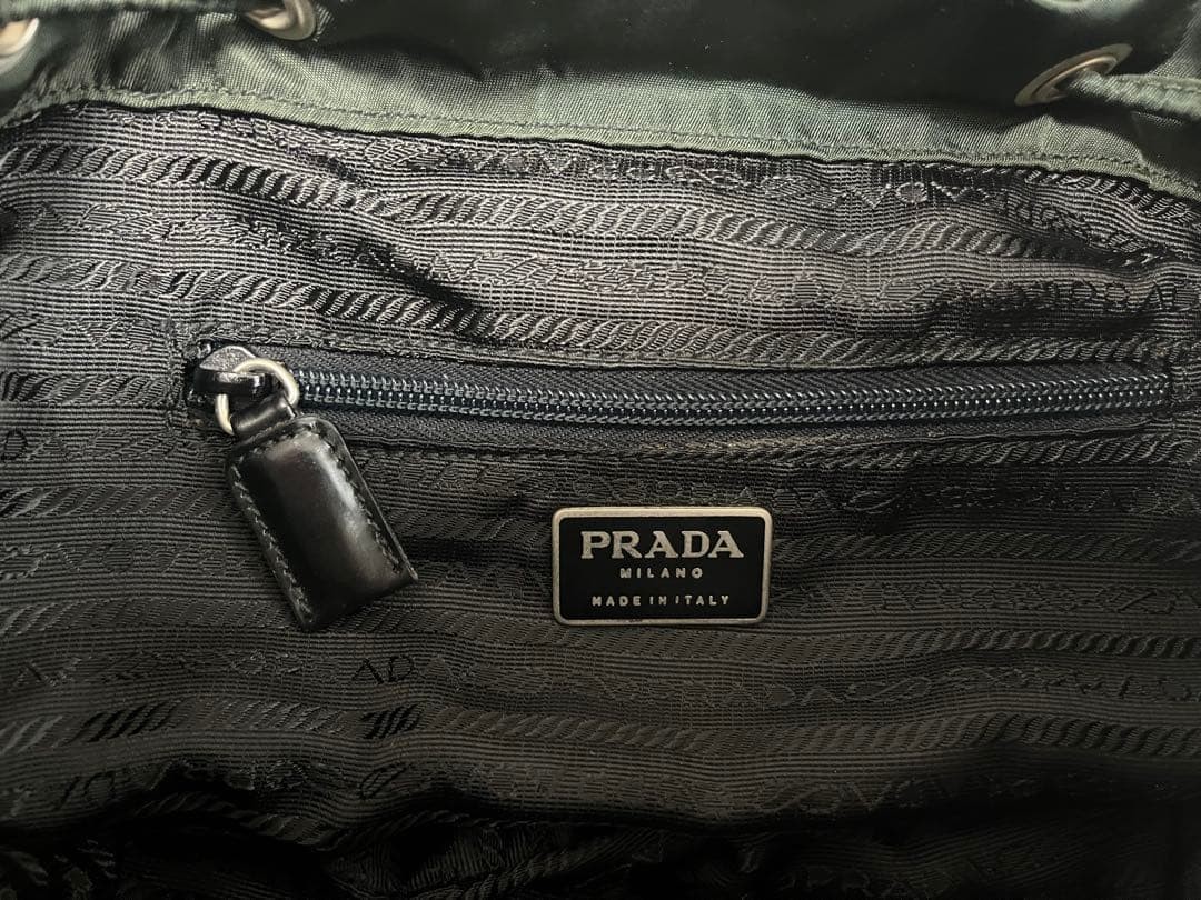 PRADA triangle logo nylon backpack drawstring typ… - image 5