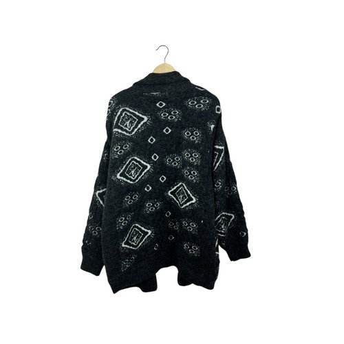 Vintage Bramble Lane Medium Sweter Dziadek Kardigan Mieszanka wełny Oversize Damski - Zdjęcie 2 z 12