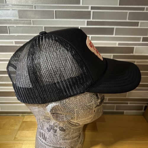 Take It Easy Embroidered Patch Otto Black Foam Front Mesh Back Trucker Rope Hat - Picture 4 of 6