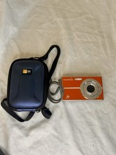 Olympus FE-3010 Digital Camera Orange 12 Megapixel Zoom parts Not tested Case